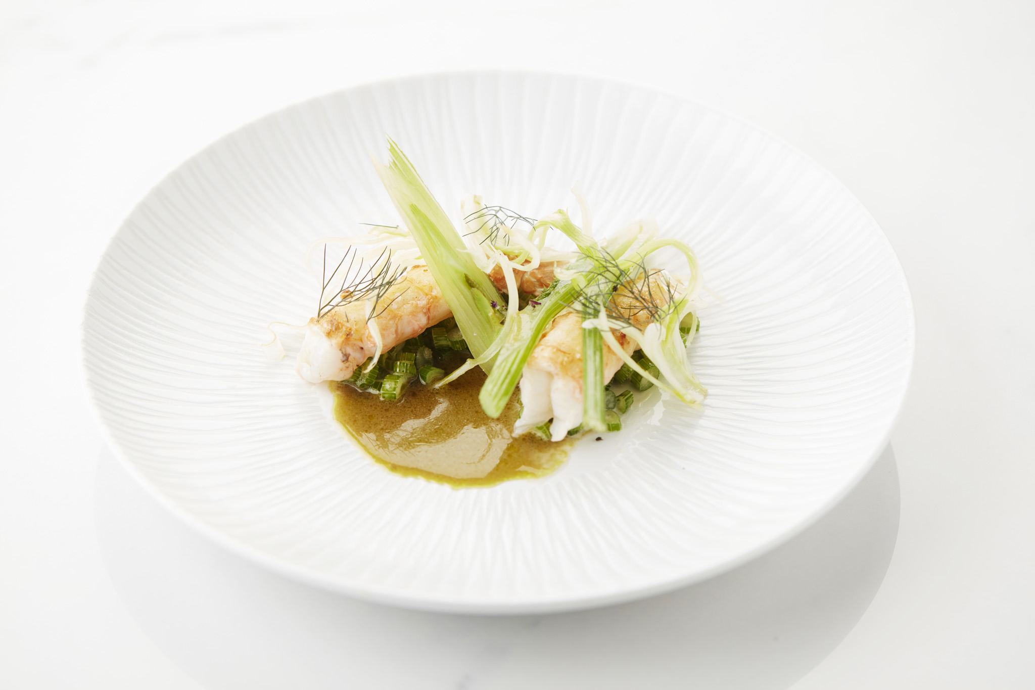 Langoustine, venkel, Elixir d’Anvers