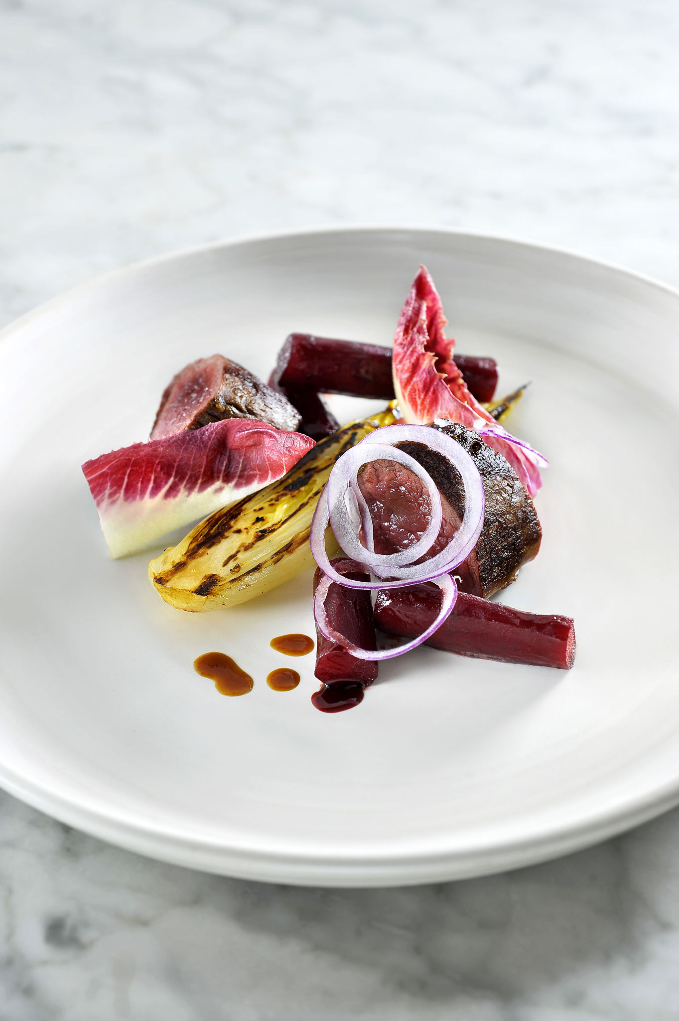 Scorzonera, Red Beetroot, Elixir d’Anvers, Chicory, Venison, Red Onion